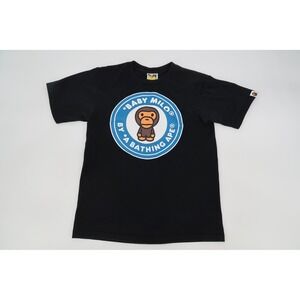 A Bathing Ape T-Shirt Mens Small Black Baby Milo Graphic Short Sleeve Streetwear